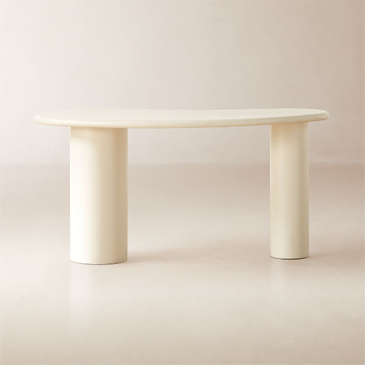 Bohne White Resin Desk