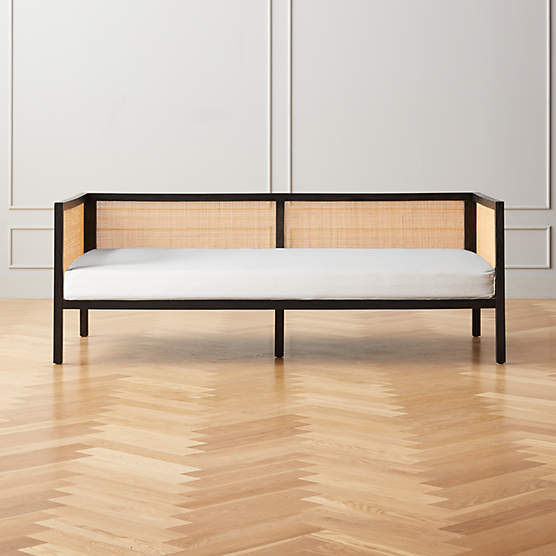 Boho Natural Daybed with Mattress Cover Deauville Stone CB2