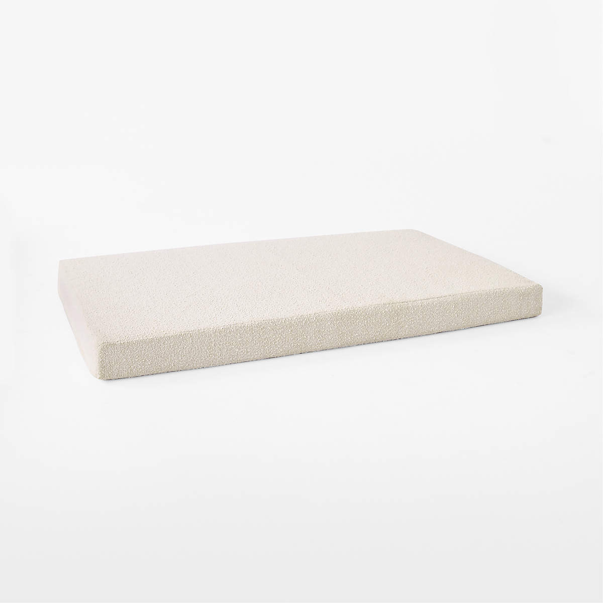 Boho Modern White Boucle Twin Daybed Mattress Cover + Reviews CB2