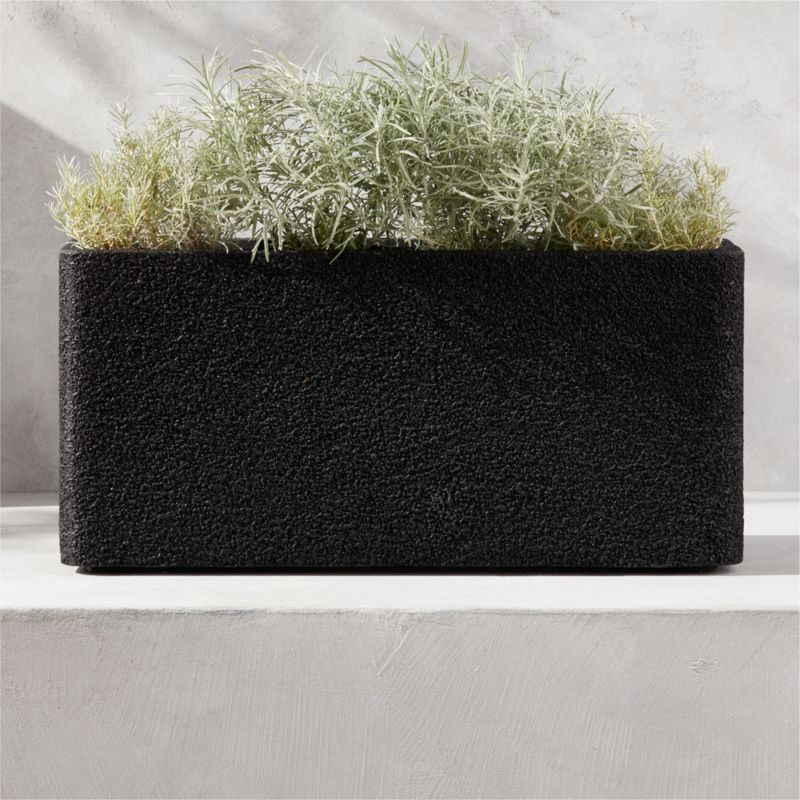 Boka Rectangular Black Indoor/Outdoor Planter - image 2 of 7