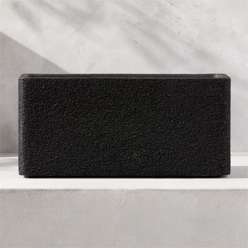 Boka Rectangular Black Indoor/Outdoor Planter - image 0 of 7