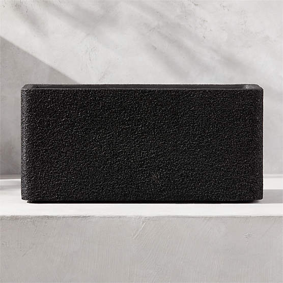 Boka Rectangular Black Indoor/Outdoor Planter