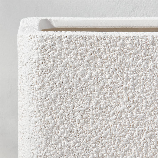 Boka Rectangular White Indoor/Outdoor Planter