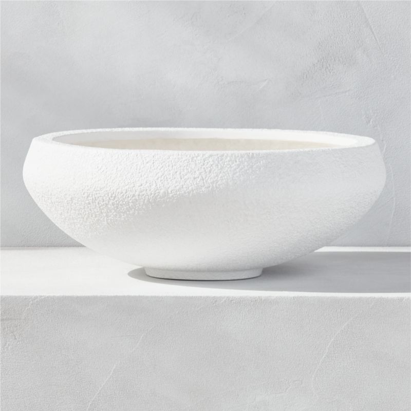 Modern Boka White Outdoor Planter Bowl Large + Reviews | CB2