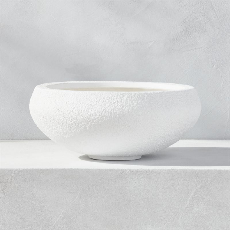 Boka White Indoor/Outdoor Planter Bowl Small + Reviews | CB2