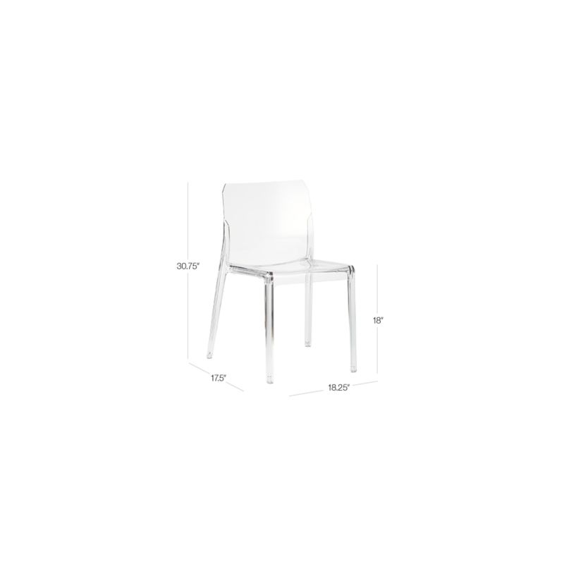 View Bolla Clear Acrylic Dining Chair - image 3 of 10