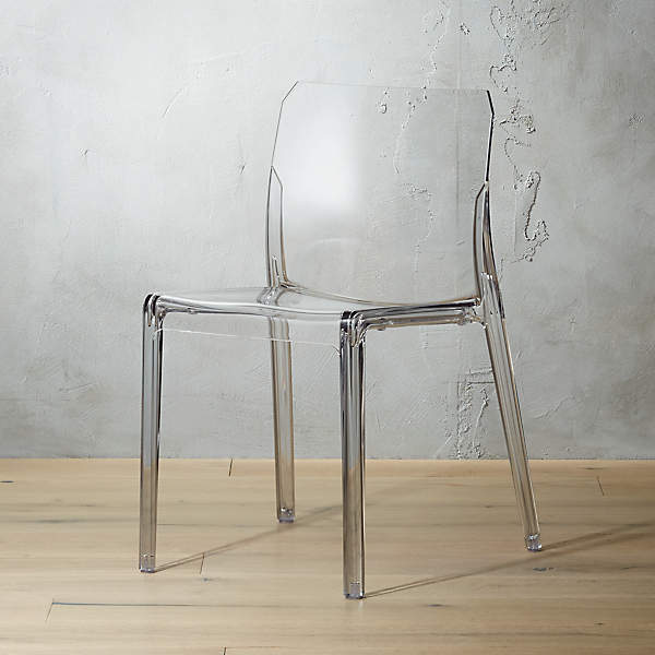 Bolla Clear Modern Dining Chair, Clear Acrylic Outdoor Furniture
