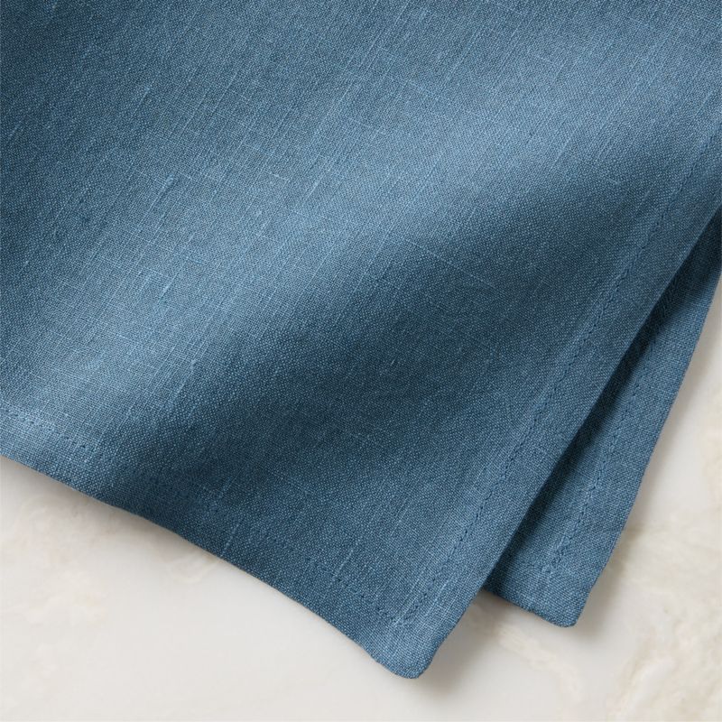 Bolt Chambray Blue Linen Napkin Set of 8 - image 4 of 6