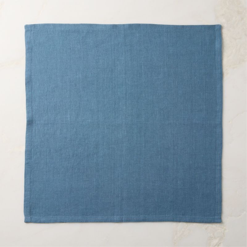 Bolt Chambray Blue Linen Napkin Set of 8 - image 3 of 6