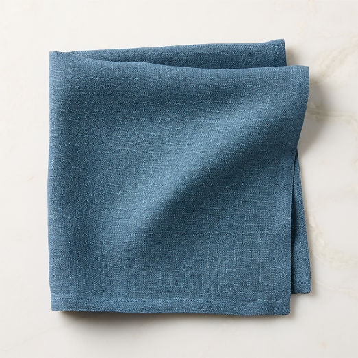 Bolt Chambray Blue Linen Napkin
