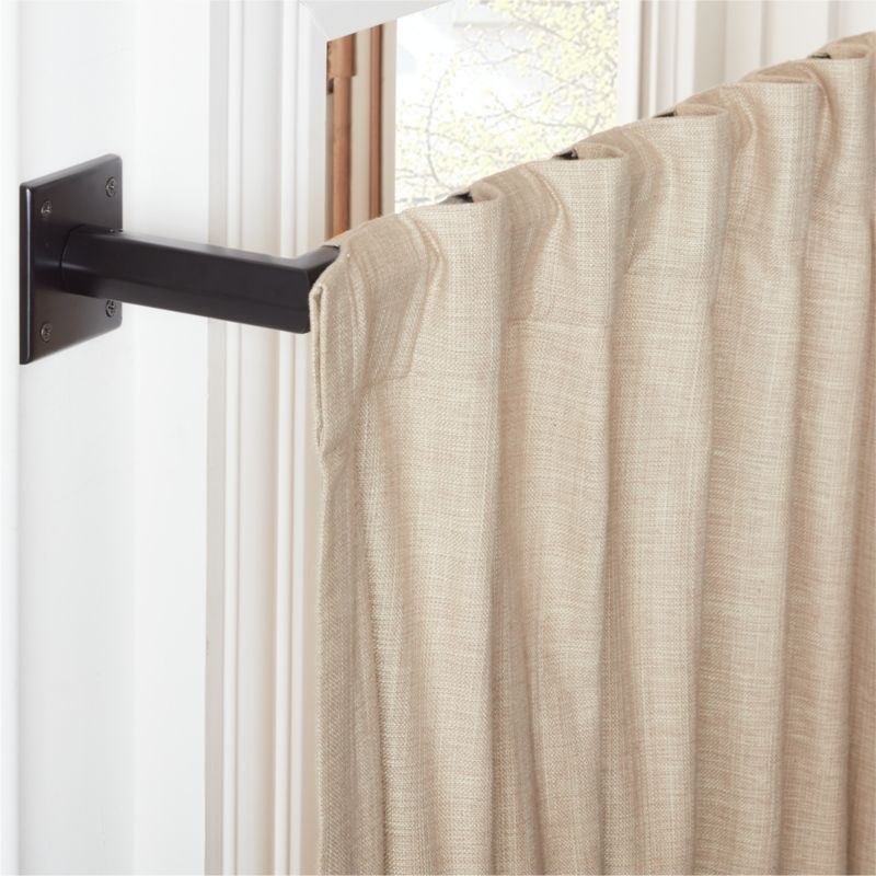 Bolt Matte Black Blackout Curtain Rod 88"-120"x1.25" - image 3 of 4