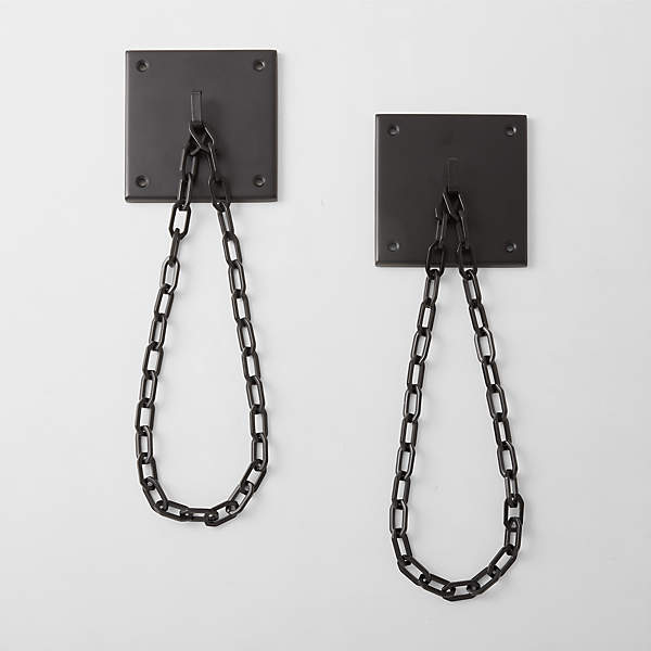 Bolt Modern Matte Black Chain Curtain Tiebacks Set of 2 + Reviews