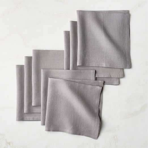 Bolt Grey Linen Napkins Set of 8