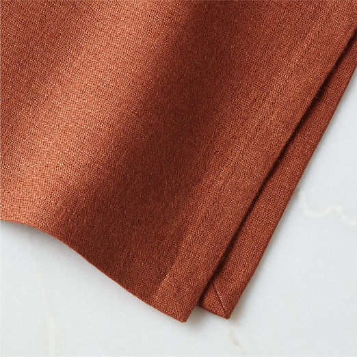 Bolt Ginger Orange Linen Napkin Set of 4