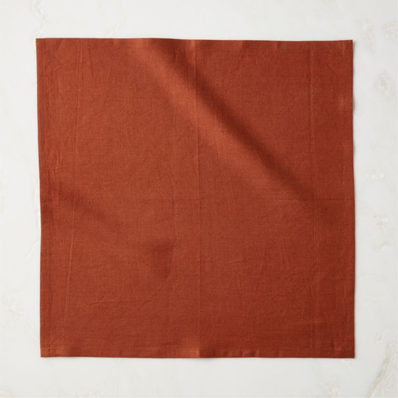 Bolt Ginger Orange Linen Napkin - image 2 of 6