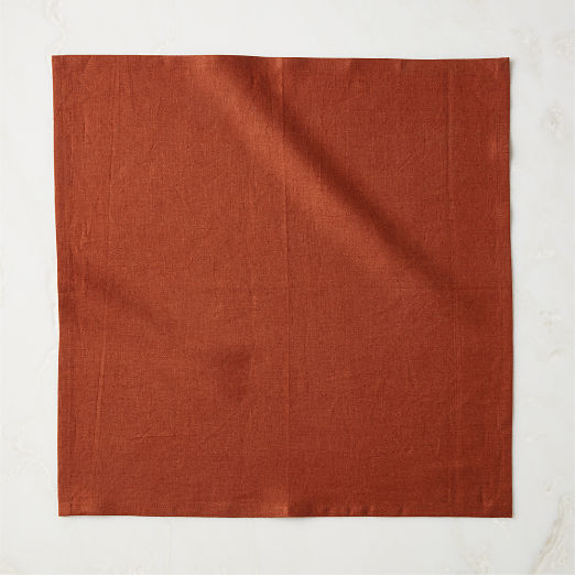 Bolt Ginger Orange Linen Napkin