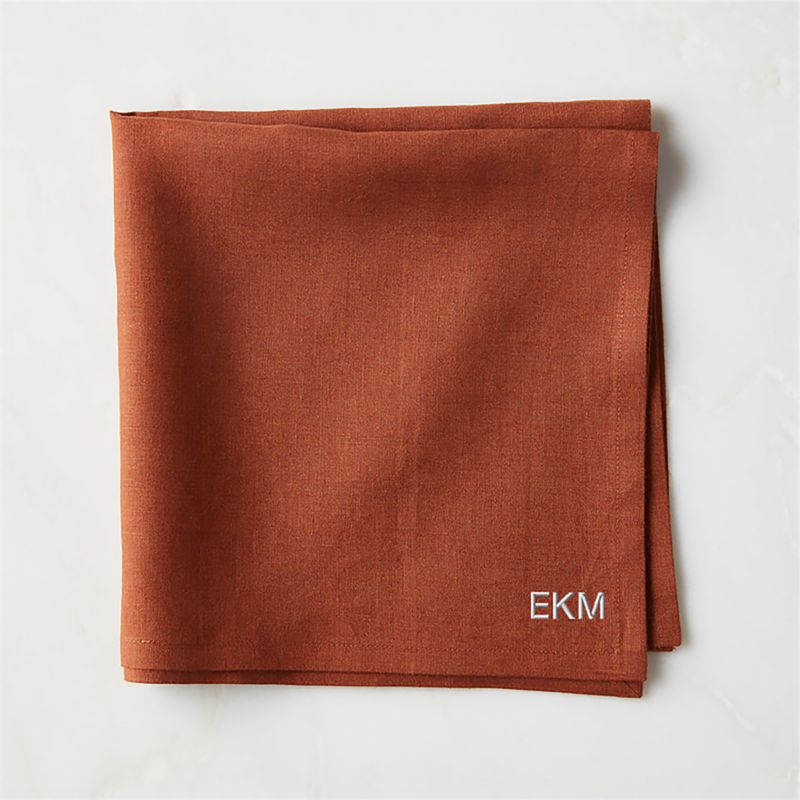 Bolt Ginger Orange Linen Napkin Set of 4 - image 1 of 4