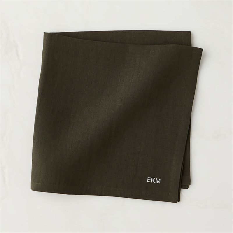 Bolt Moss Green Linen Napkin - image 1 of 6