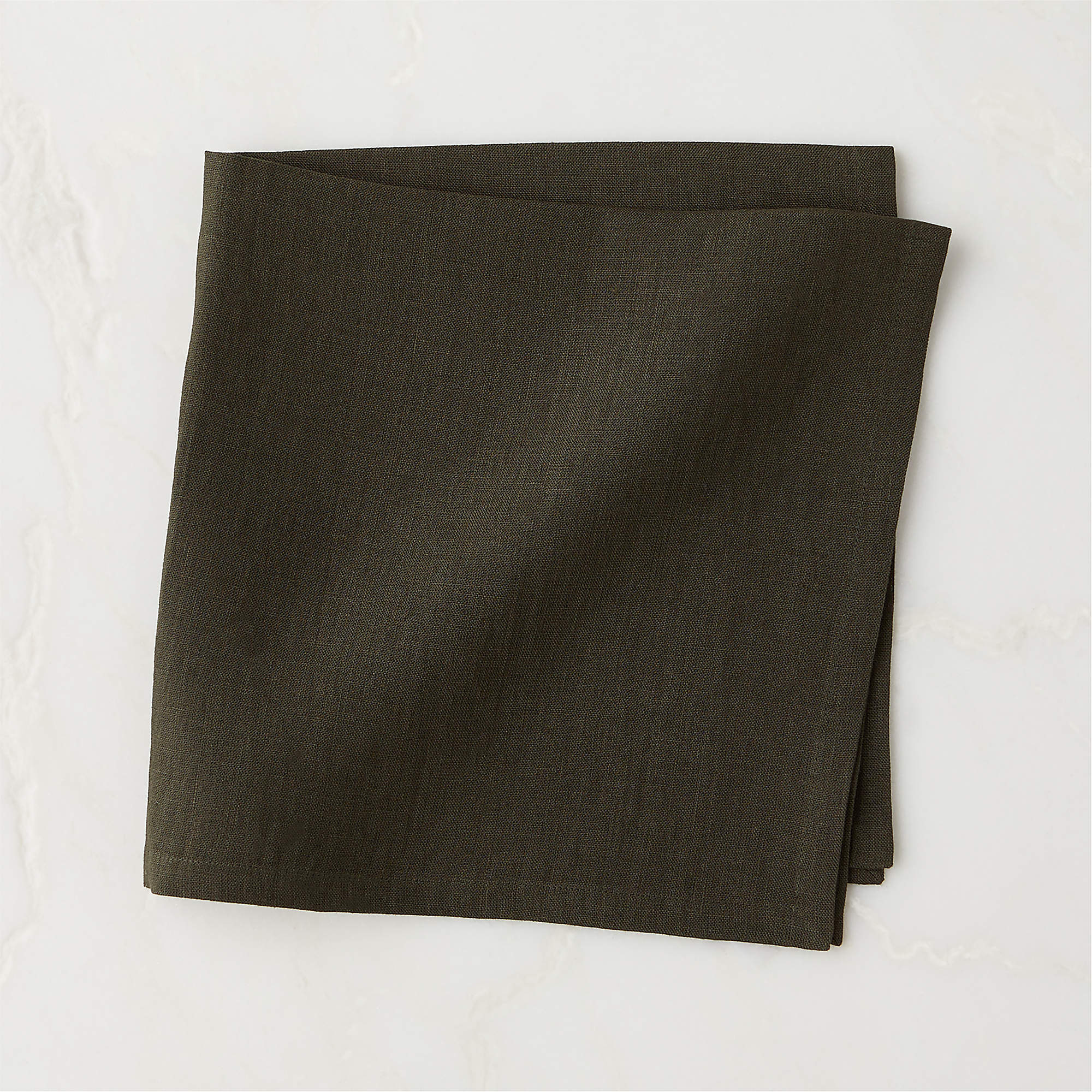Bolt Moss Green Linen Napkin + Reviews CB2