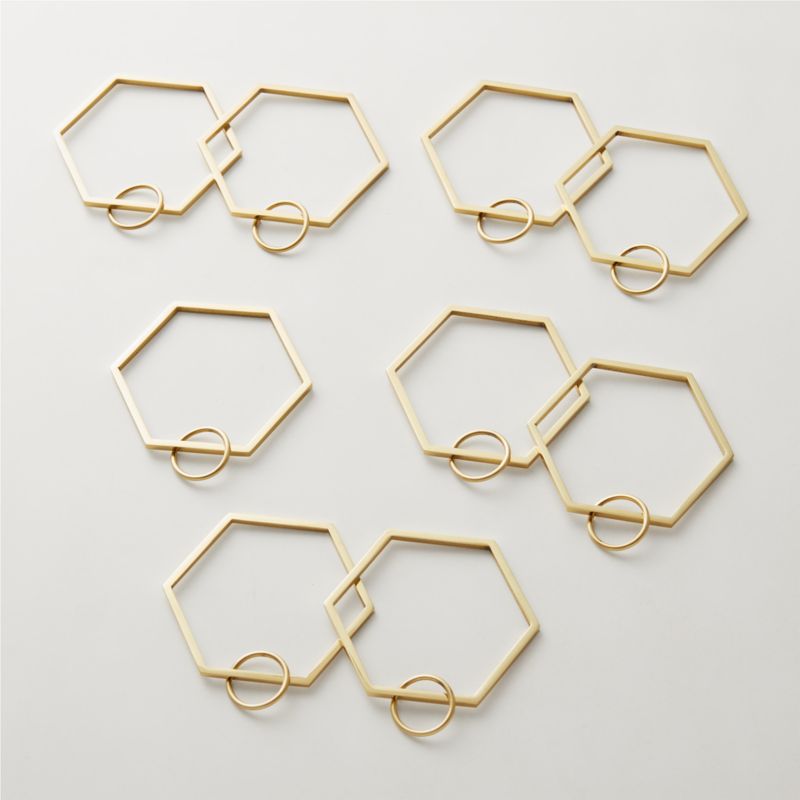 Bolt Polished Brass Curtain Rings Set of 9 - image 0 of 3