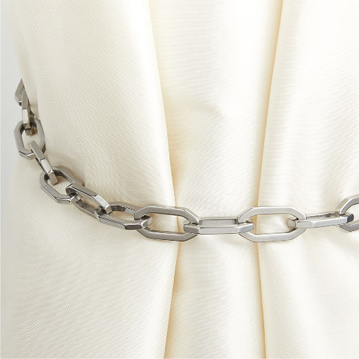 Bolt Polished Nickel Chain Curtain Tieback