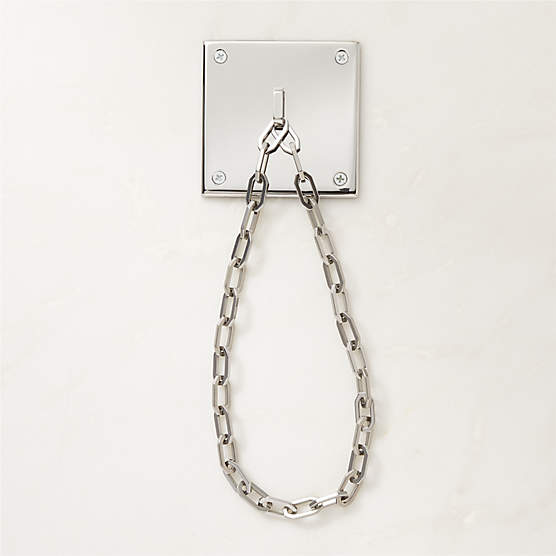 Bolt Polished Nickel Chain Curtain Tieback