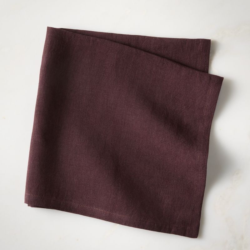 Bolt Plum Linen Napkin Set of 4 - image 4 of 5