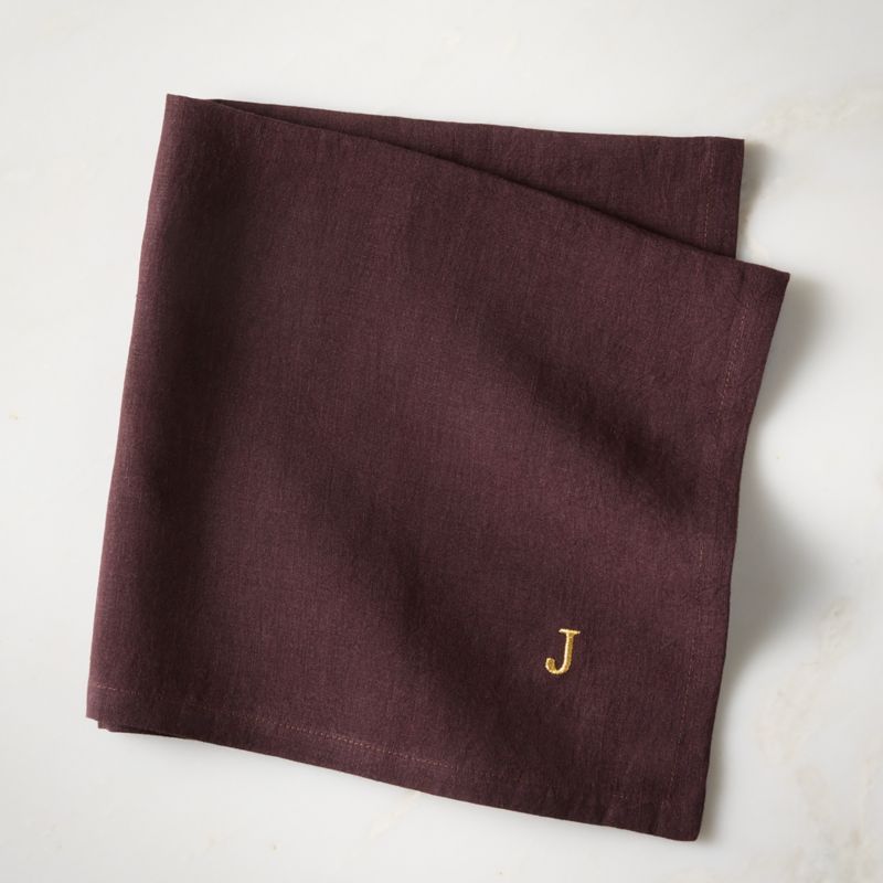 Bolt Plum Linen Napkin Set of 4 - image 3 of 5