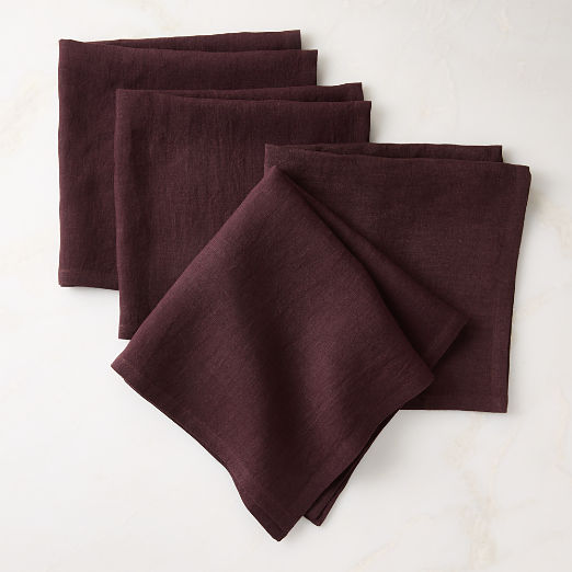 Bolt Plum Linen Napkin Set of 4