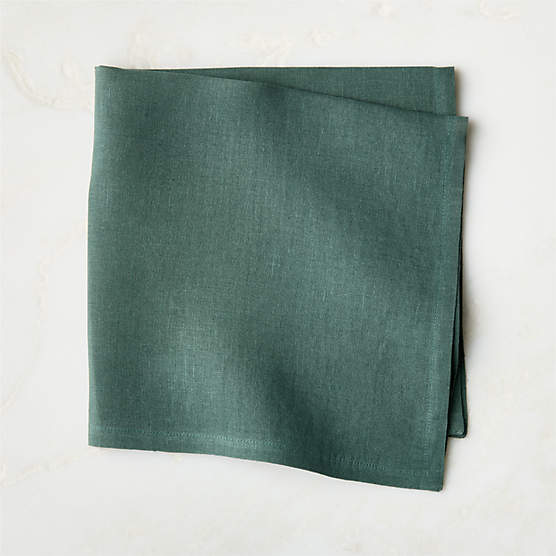 Bolt Smoked Green Linen Napkin