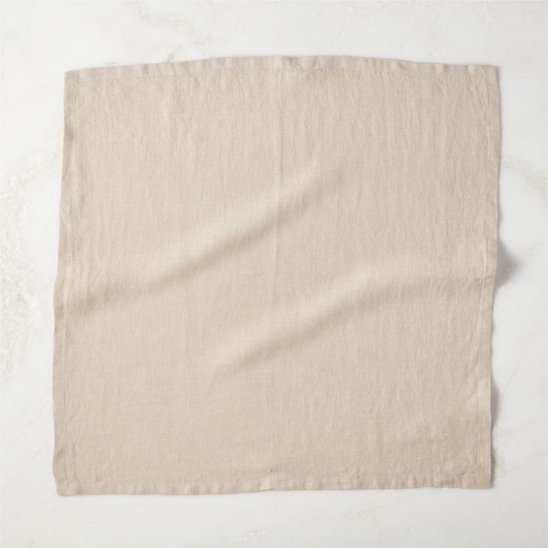 Bolt Taupe Linen Napkins Set of 4 - image 2 of 6