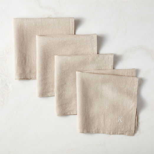 Bolt Taupe Linen Napkins Set of 4