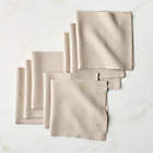 Lea Warm White Striped Linen Sheer Window Curtain Panel 48"x84"