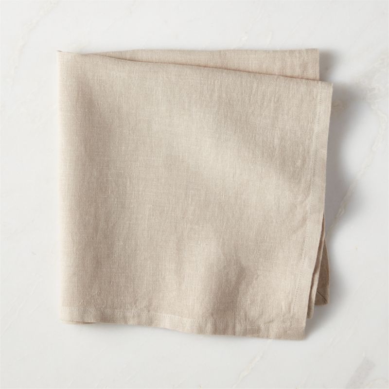 View Bolt Taupe Linen Napkin details
