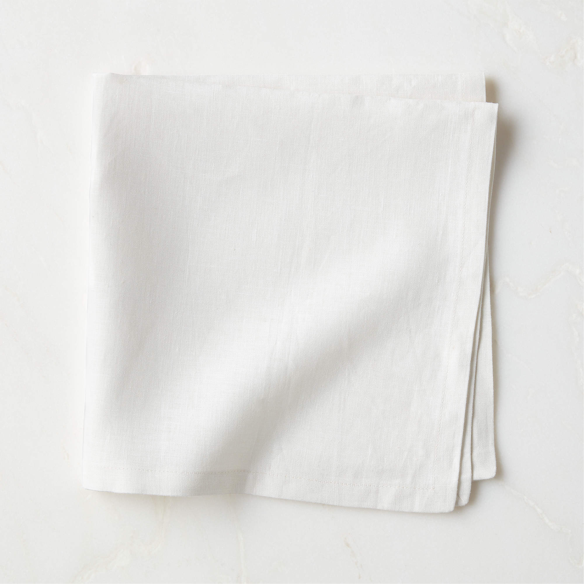 Bolt White Linen Napkin + Reviews | CB2