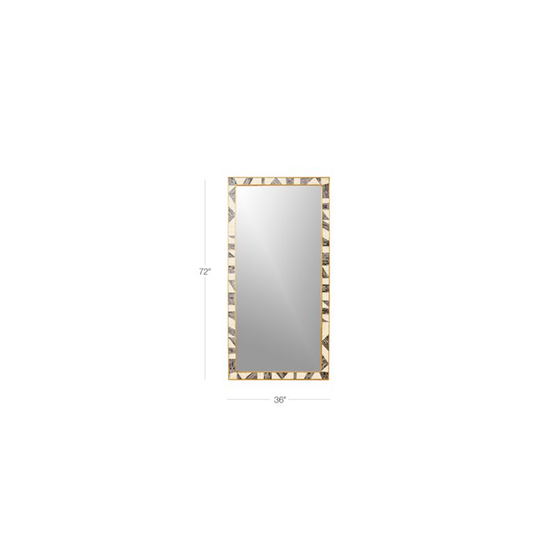 View Grace Modern Bone Inlay Full-Length Floor Mirror 36"x72" - image 3 of 8