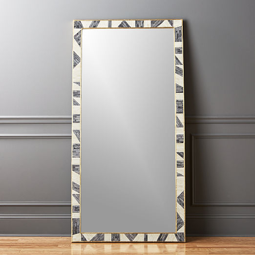 Grace Modern Bone Inlay Full-Length Floor Mirror 36"x72"