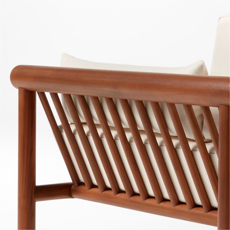 Bonelli Teak Outdoor Lounge Chair with Ivory Sunbrella® Cushions - image 7 of 10