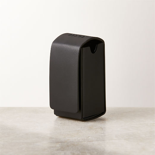 Boo Oh Toto Black Leather Pet Waste Bag Holder