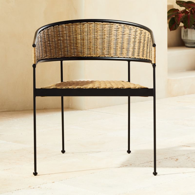 Black Cane Dining Chair