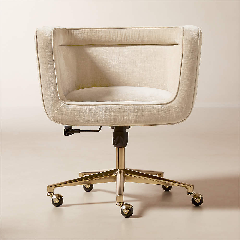 Velvet swivel office discount chair