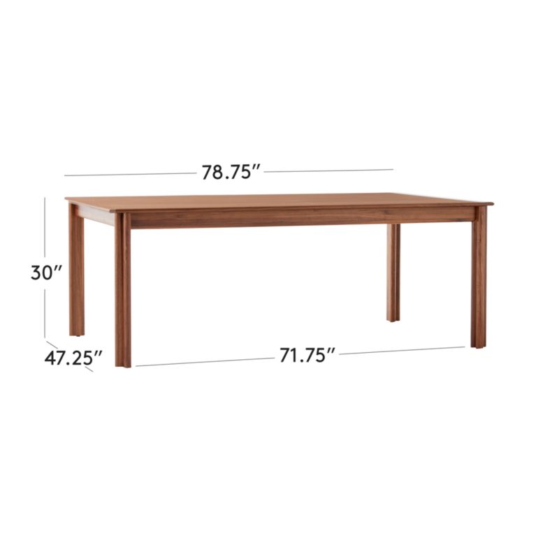 View Bormio 78" Rectangular Walnut Wood Dining Table by Gianfranco Frattini - image 3 of 8