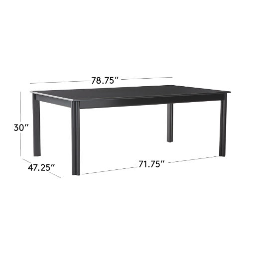 Bormio 78" Rectangular Grey Lacquer Dining Table by Gianfranco Frattini