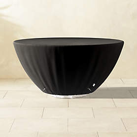 Boscoe 60" Round Black Concrete Indoor/Outdoor Dining Table