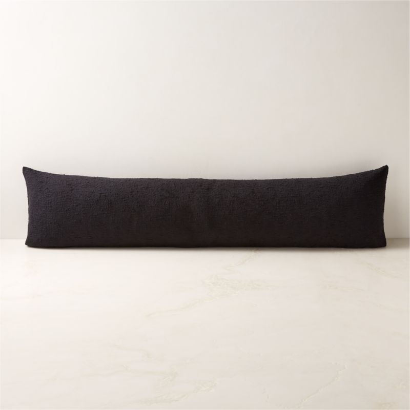 Black Boucle Lumbar Pillow Cover 48''x12'' - image 0 of 3