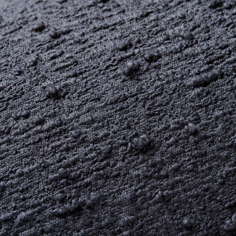 Black Boucle Modern Throw Pillow with FeatherDown Insert 36"x16