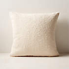 Ivory Boucle Throw Pillow with Down-Alternative Insert 18''x18"