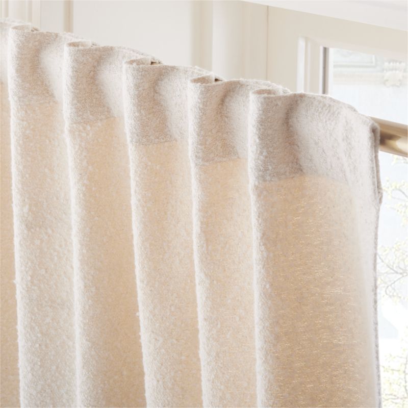 Ivory Boucle Window Curtain Panel 48''x96'' - image 3 of 6