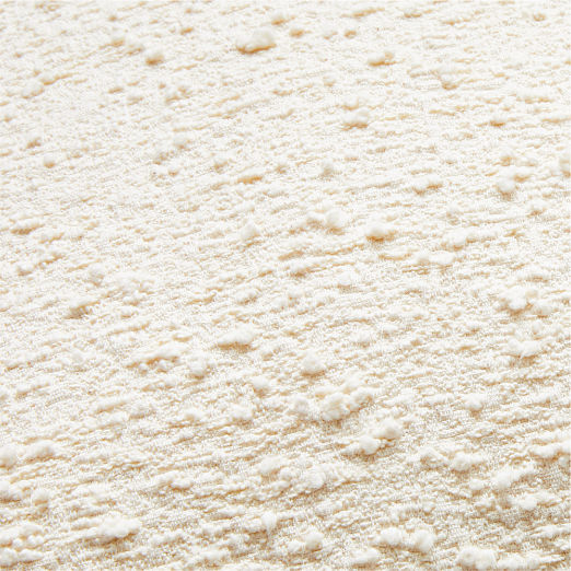 Ivory White Boucle Throw Pillow 23"x23"