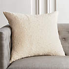 Talita Mink Brown Wool and Silk Lumbar Pillow with Down-Alternative Insert 23"x11"